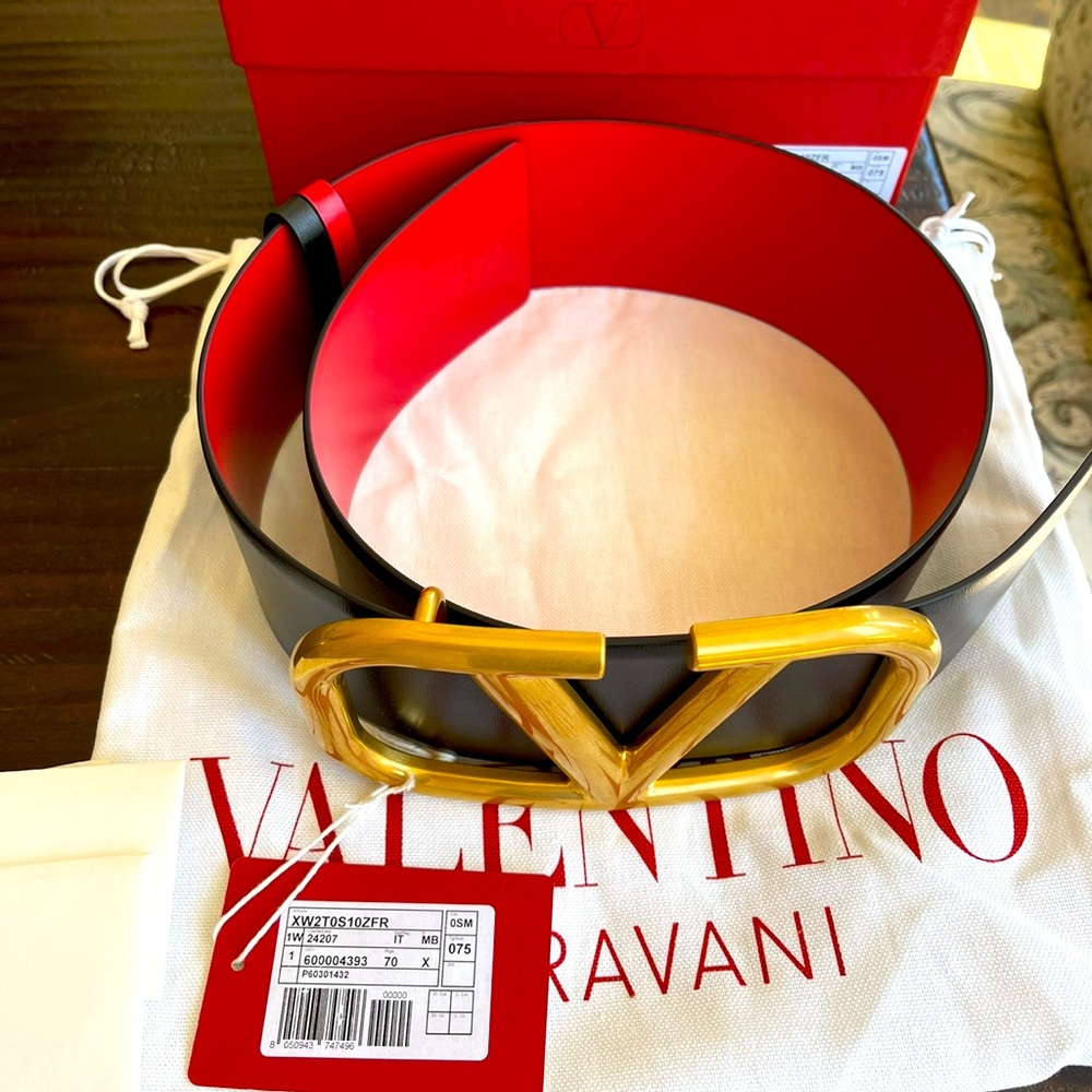 Valentino reversible Vlogo belt